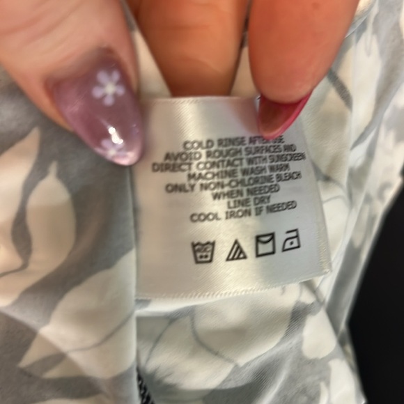 Coolibar Seacoast Swim Cover-Up Dress Hooded Floral UPF 50+ Size Large - Picture 10 of 11